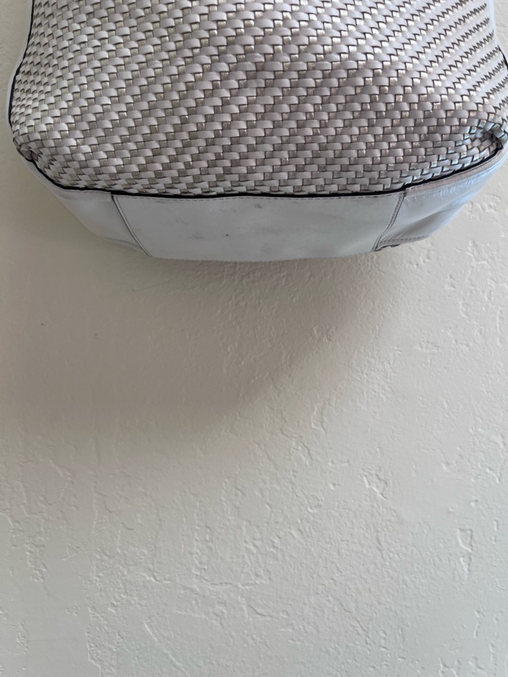 Coach Park Avery White Woven Hobo Shoulder Bag - Picture 6 of 12